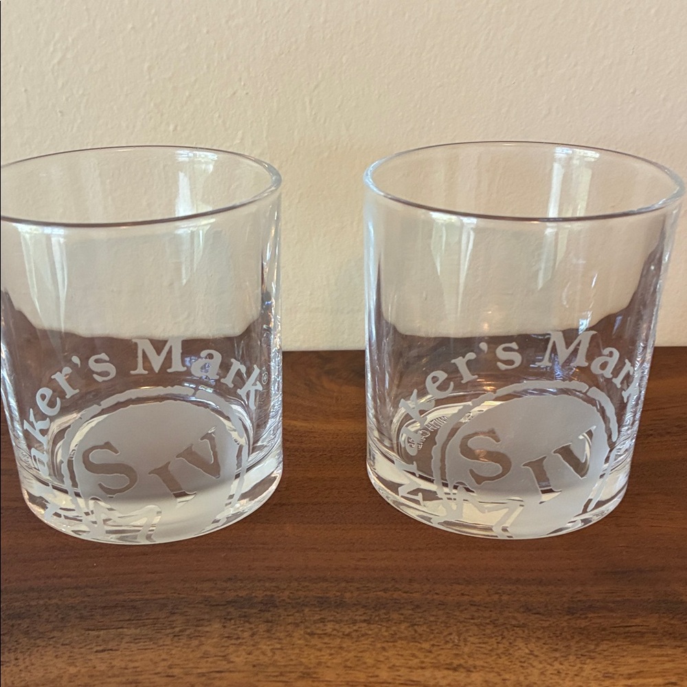 Clear Whiskey Glass Set- makers mark
